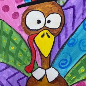 A Bird With Funny Face and a Hat Painting