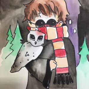 harry potter with an owl