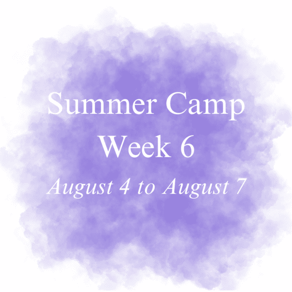 <h4>August 4 - 7</h4><h1> Summer Camp Week 6</h1>