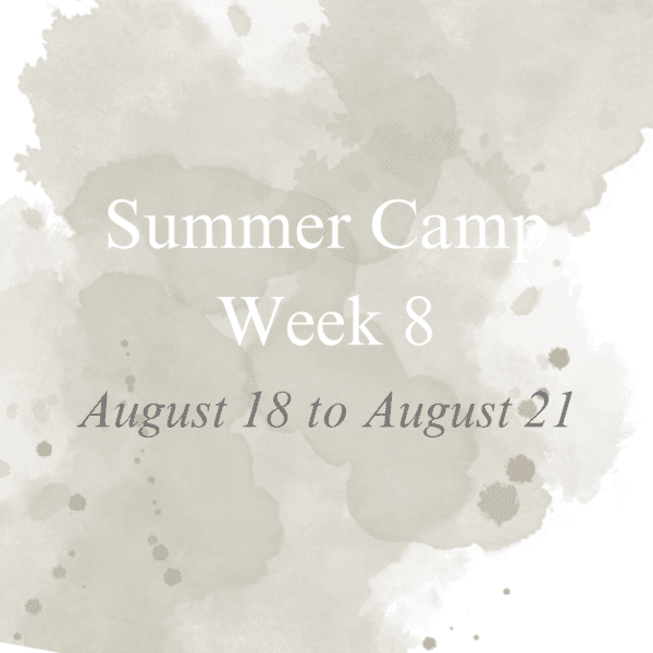 <h4>August 18 - 21</h4><h1> Summer Camp Week 8</h1>